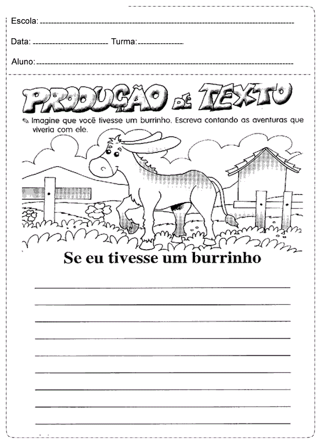 exercicios Produção de texto 5 ano