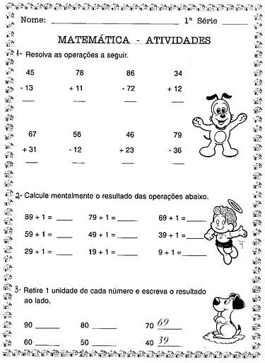 exercicios de matemática 2 ano imprimir