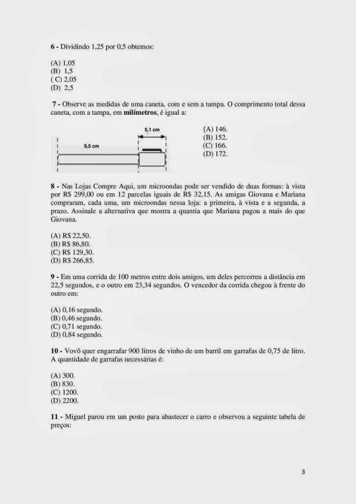 exercicios de matemática para imprimir