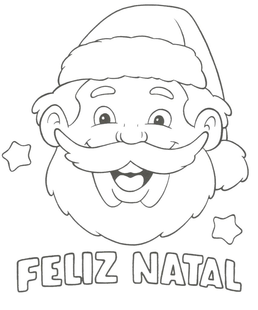 feliz natal molde papai noel