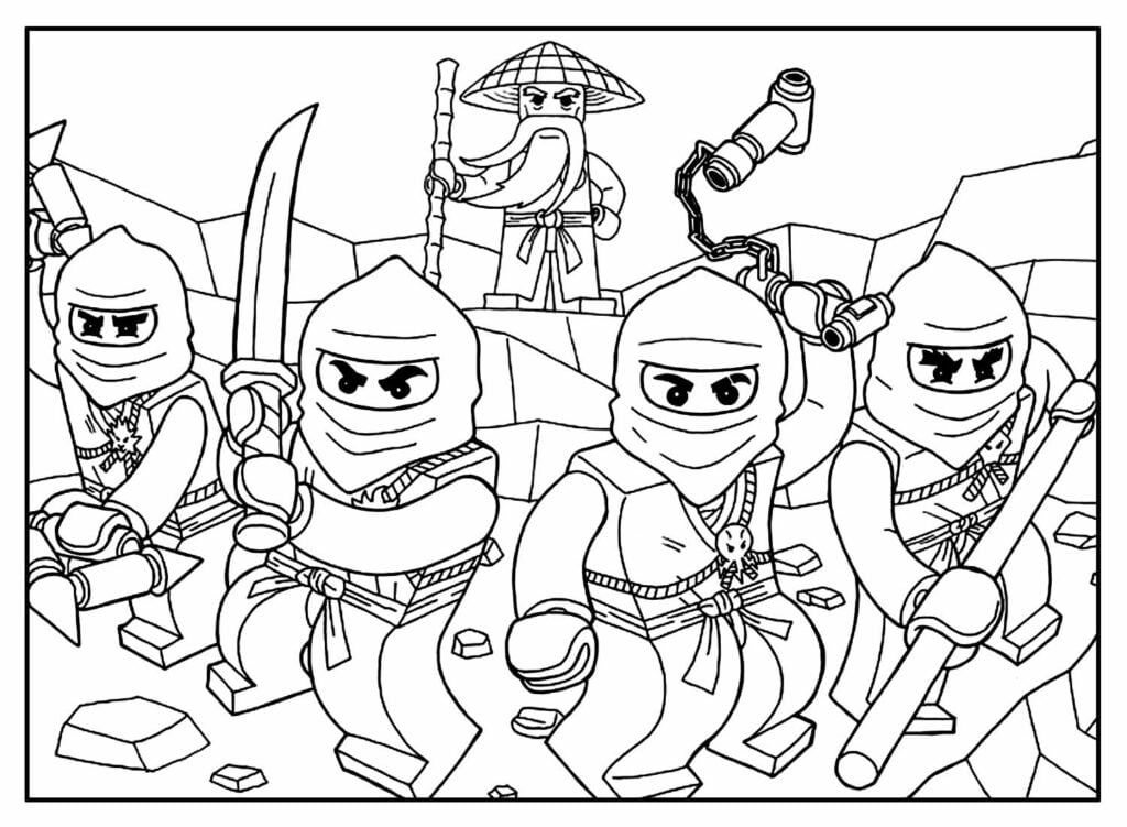 imagem Ninjago para colorir