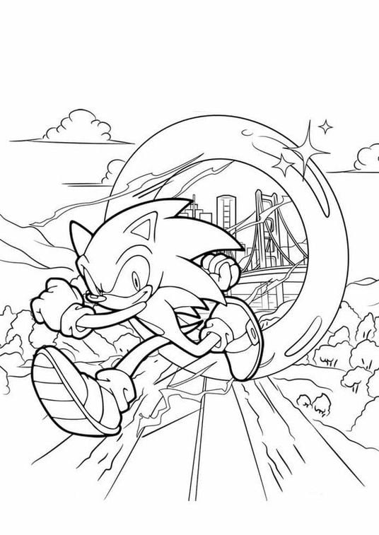 imagem Super Sonic para colorir