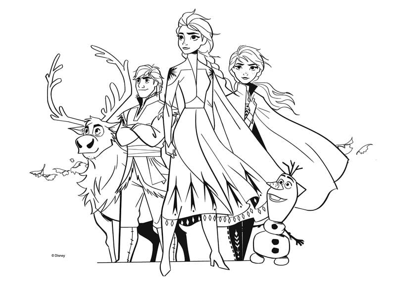 imagem da frozen para colorir