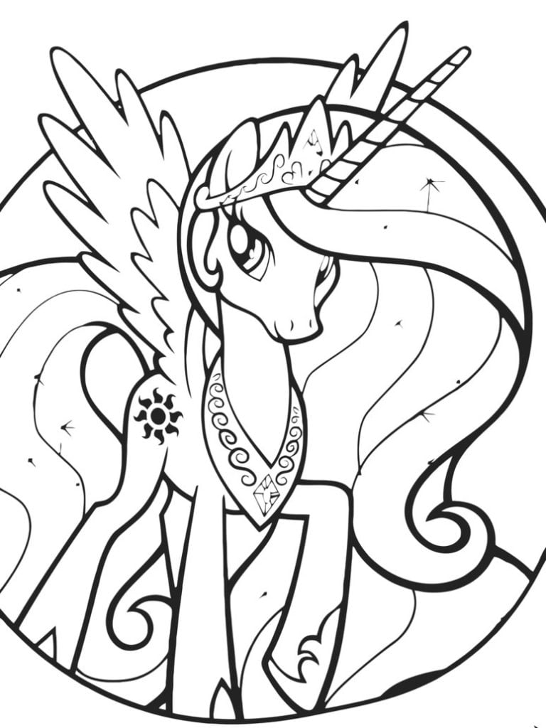 my little pony colorir princesa-celestia