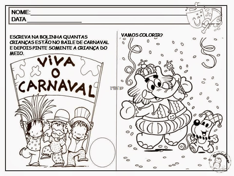 Atividades de carnaval para educação infantil