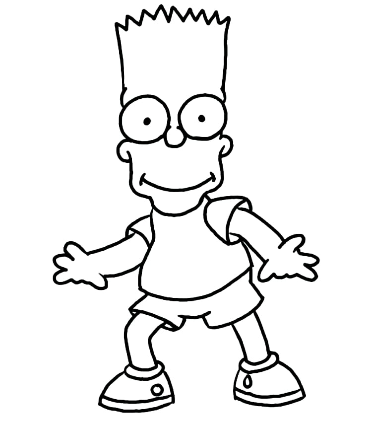 Bart Simpson para colorir