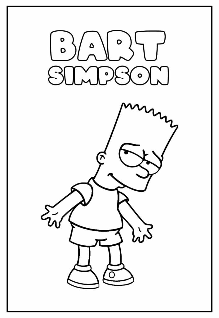 Bart Simpson para imprimir