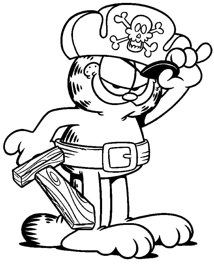 Desenho Garfield colorir