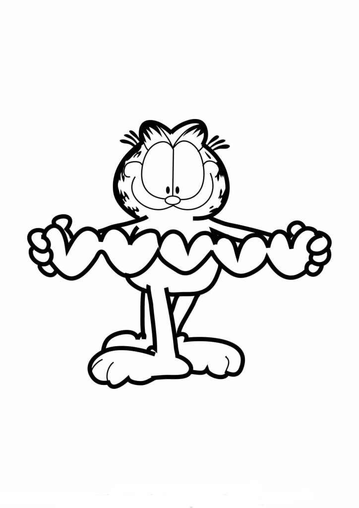 Desenho Garfield para colorir