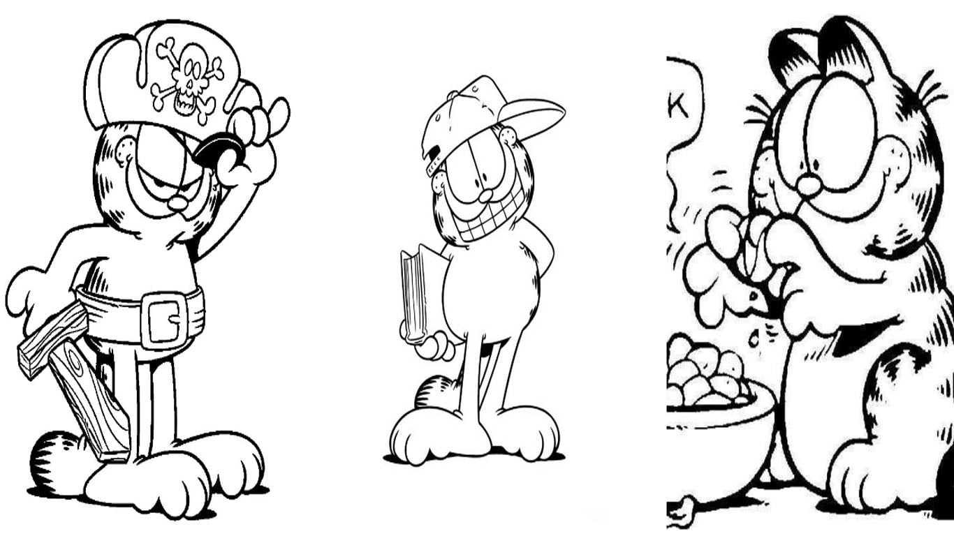 Desenho Garfield para colorir imprimir