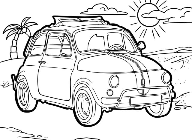 Desenho de Fusca para desenhar