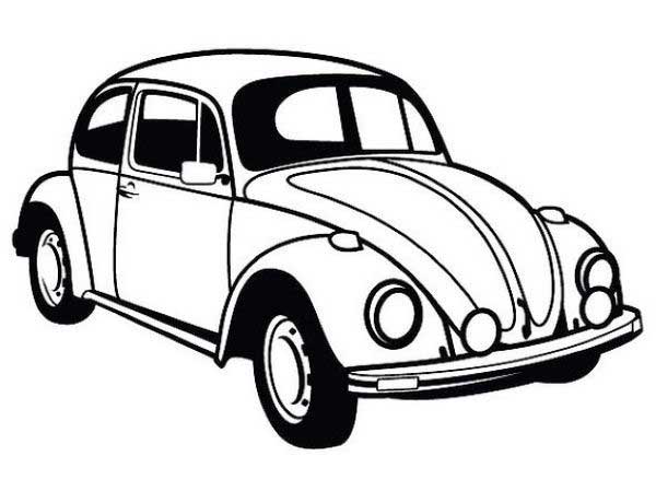 Desenho de Fusca para imprimir