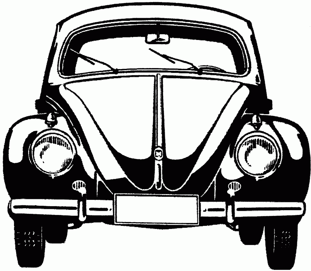 Desenho de Fusca para pintar