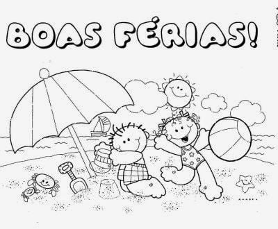 Desenho de férias colorir