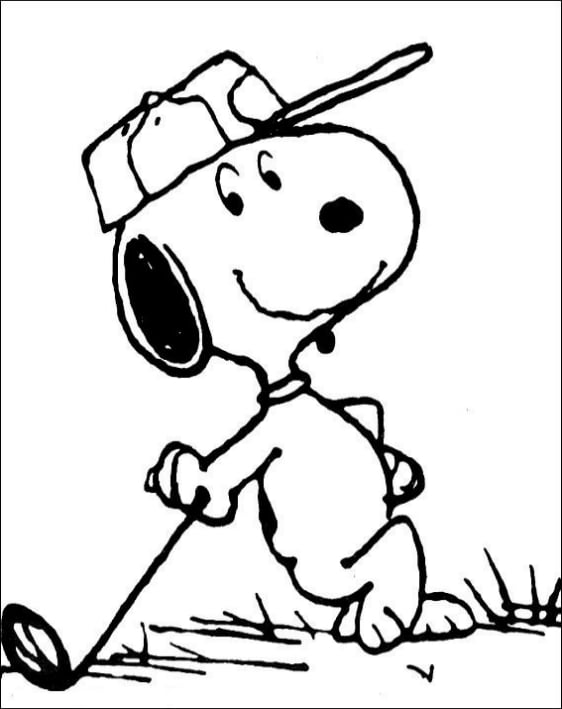 Desenho do Snoopy para desenhar