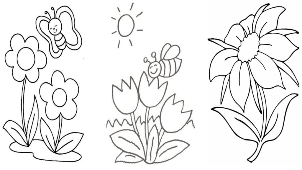 Desenhos de flores fáceis de desenhar