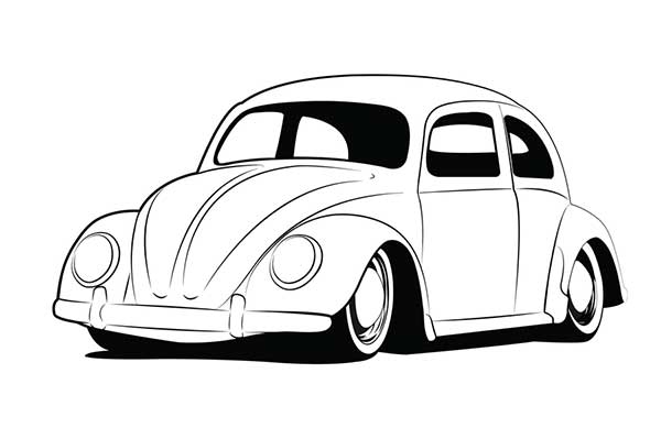 Fusca para colorir