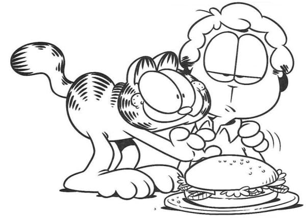 Garfield colorir