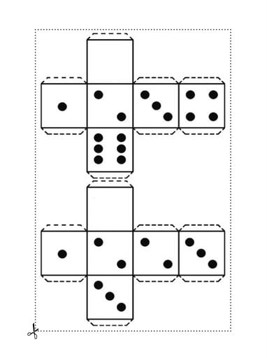 Molde de dado para imprimir