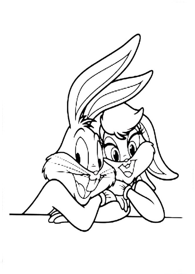 Pernalonga lola bunny colorir