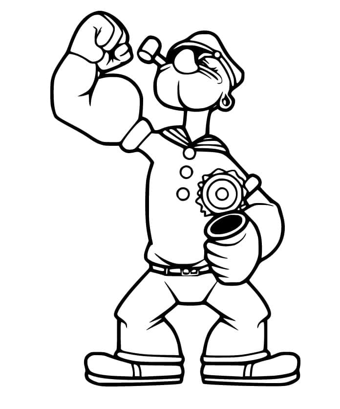 Popeye para colorir e imprimir