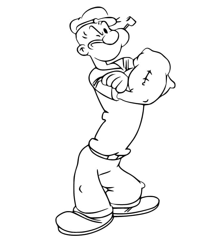 Popeye para colorir