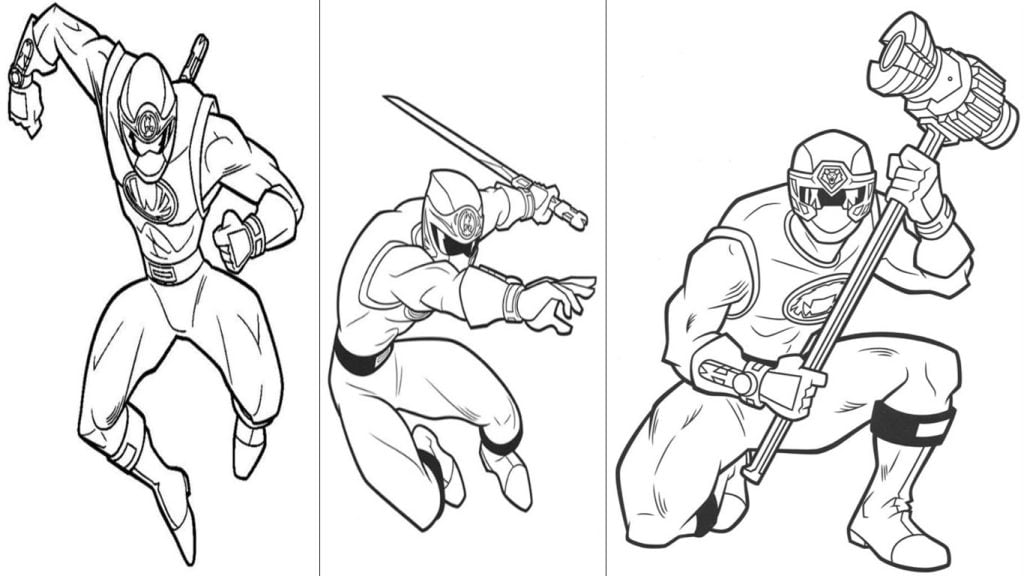 Power Rangers para colorir desenho