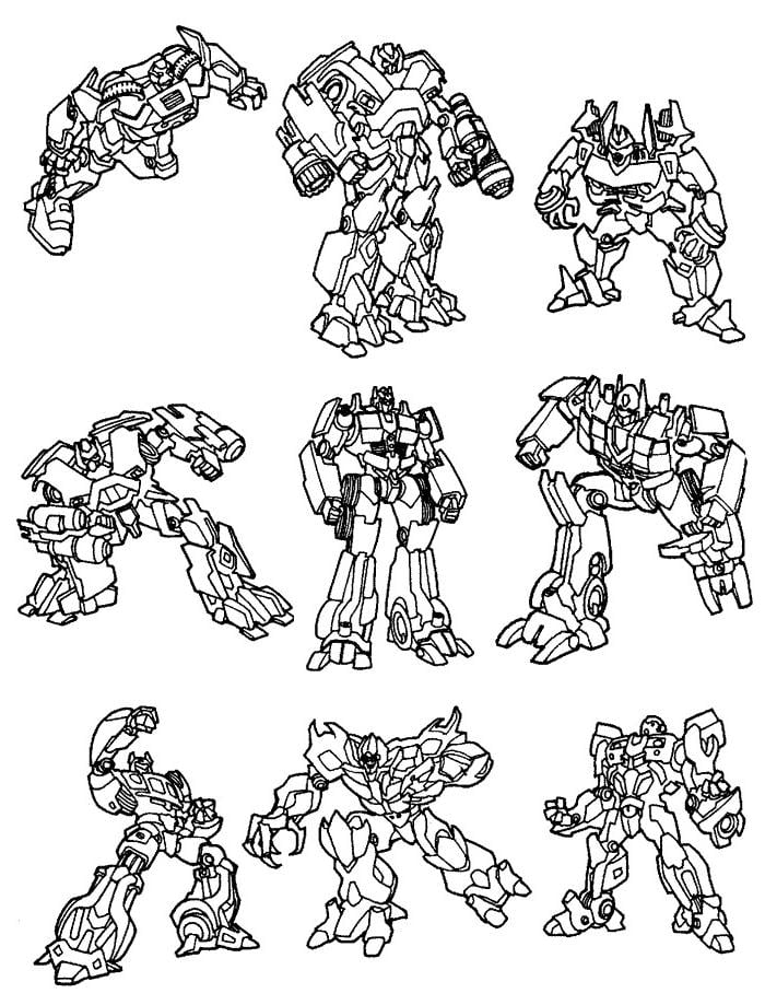 vTransformers para colorir imprimir