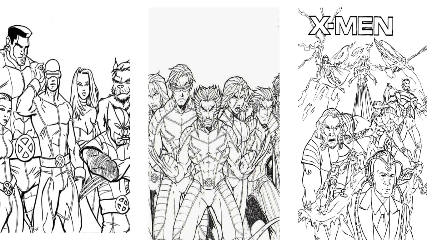 X-men para colorir marvel