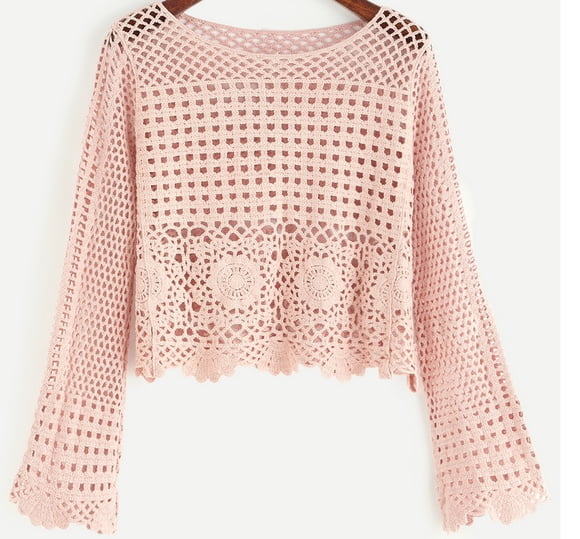 blusa-de-croche-manga-longa-vemelha-modelo