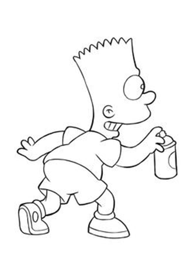 desenho Bart Simpson para colorir