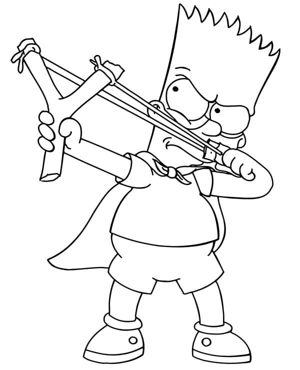 desenho Bart Simpson para desenhar