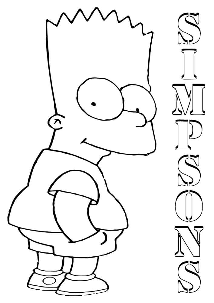 desenho Bart Simpson para imprimir