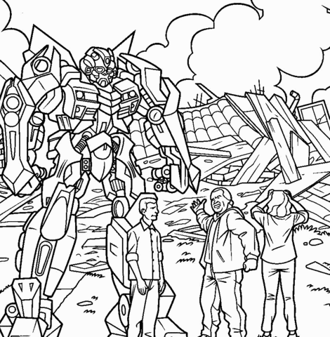 desenho Transformers colorir