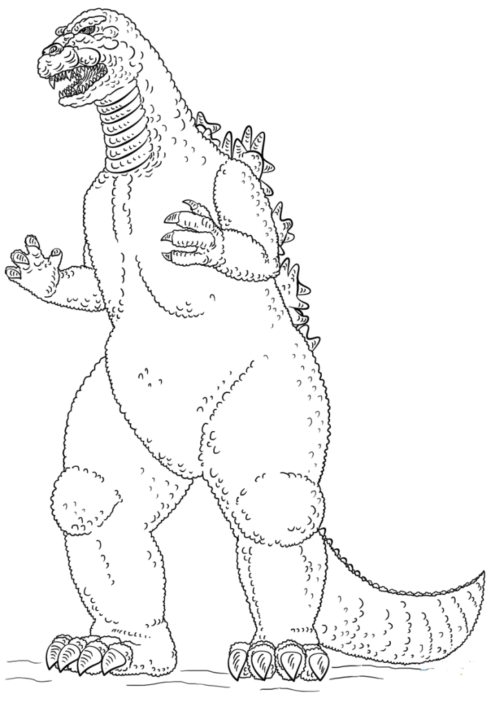 desenho do Godzilla desenhar