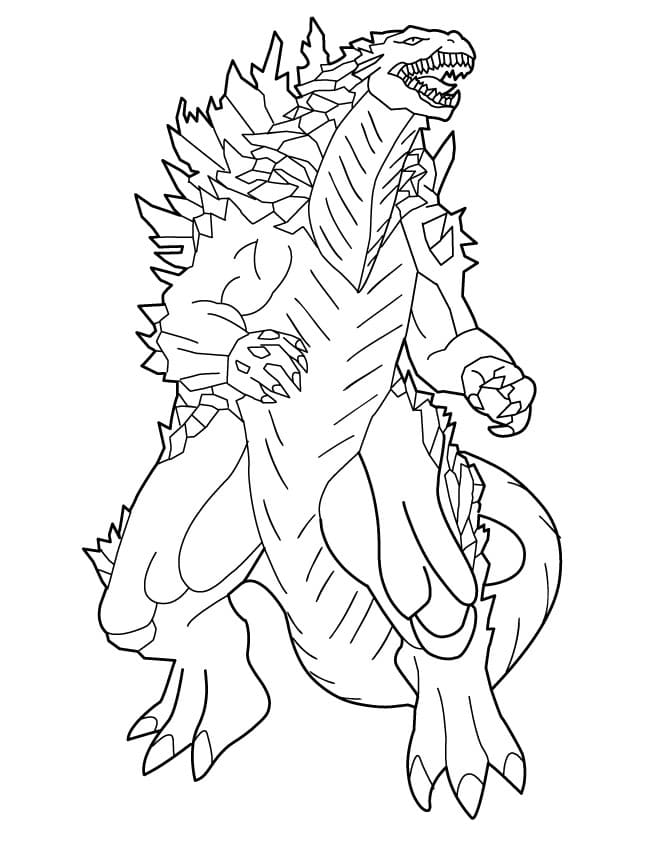 desenho do Godzilla para colorir e imprimir