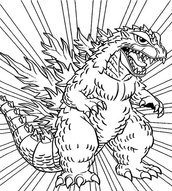 desenho do Godzilla para imprimir