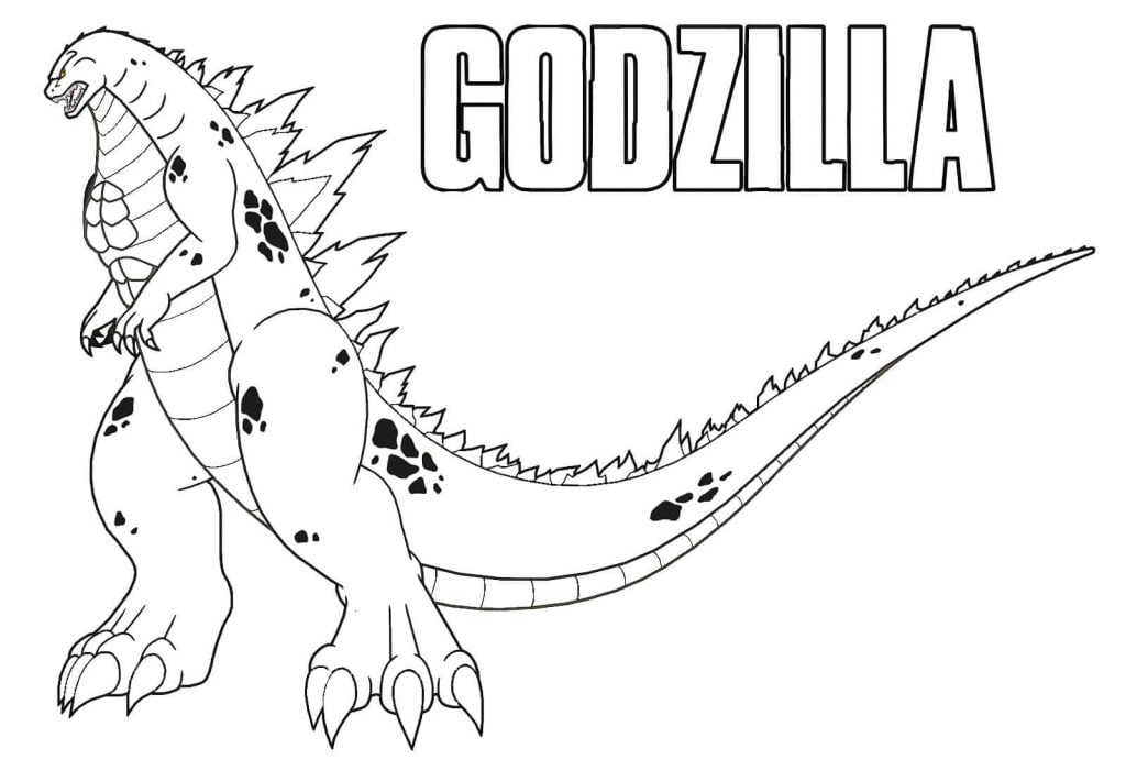 desenho do Godzilla pintar