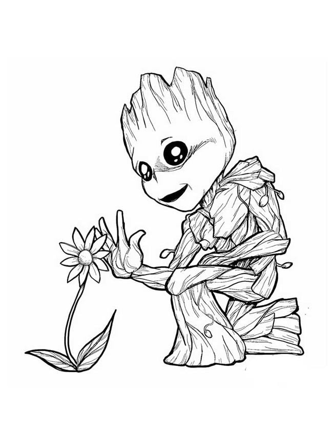 desenho do Groot colorir