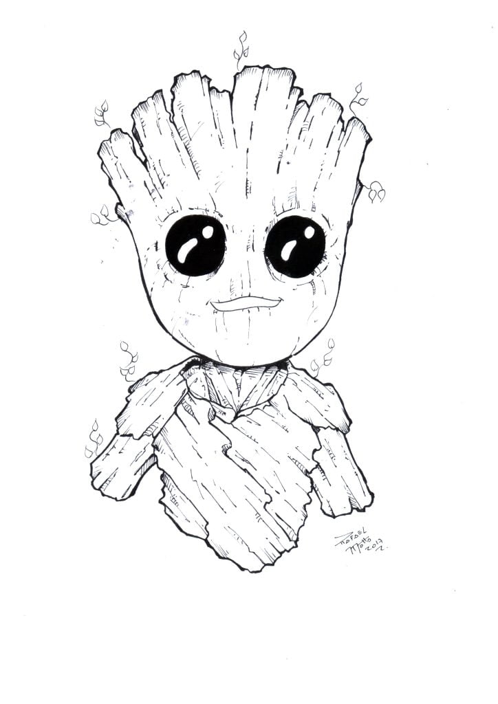 desenho do Groot imprimir