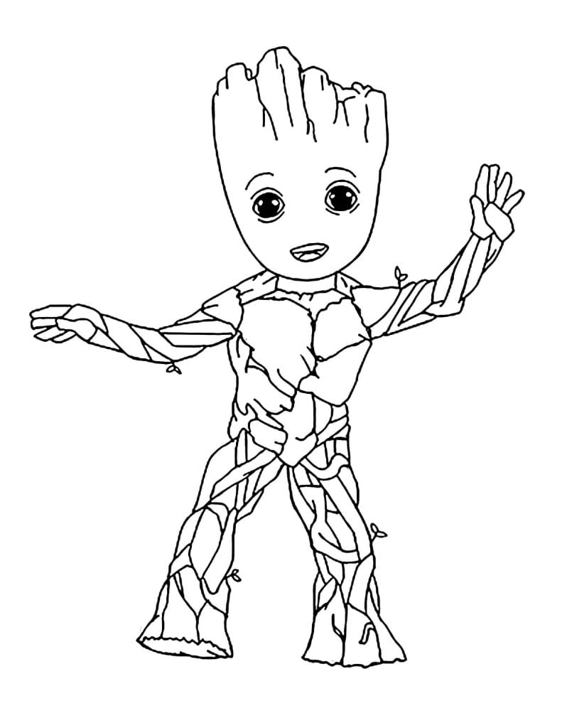 desenho do Groot para colorir