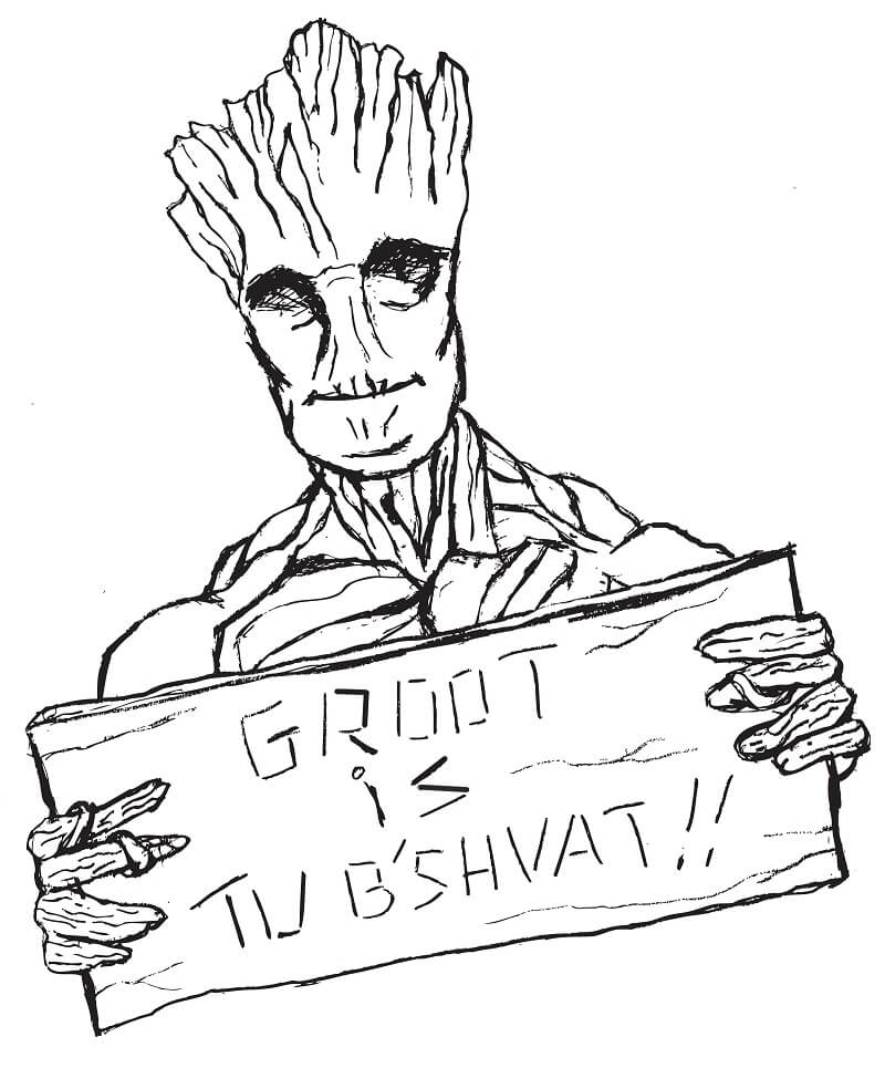 desenho do Groot para imprimir