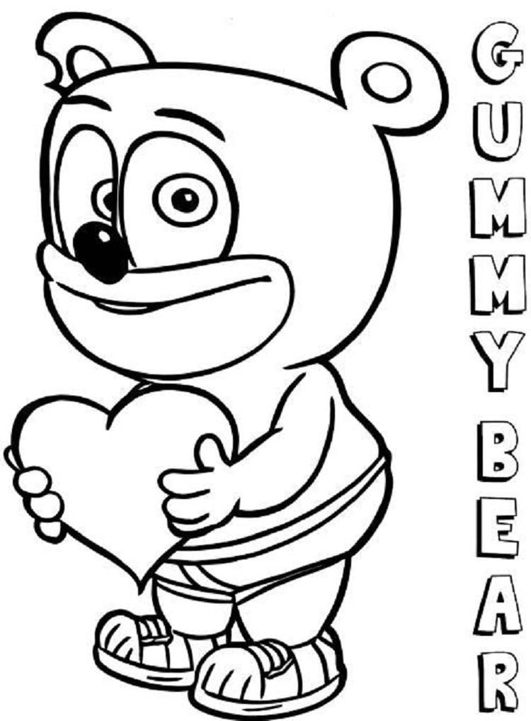 desenho do Gummy Bear para colorir