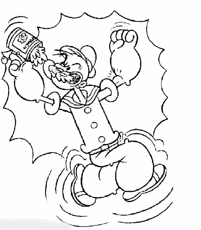 desenho do Popeye para colorir