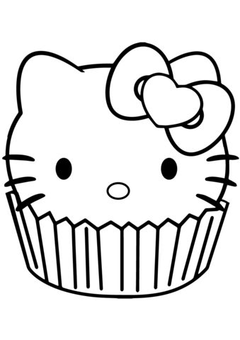 hello-kittyDesenho-de-cupcake-para-colorir