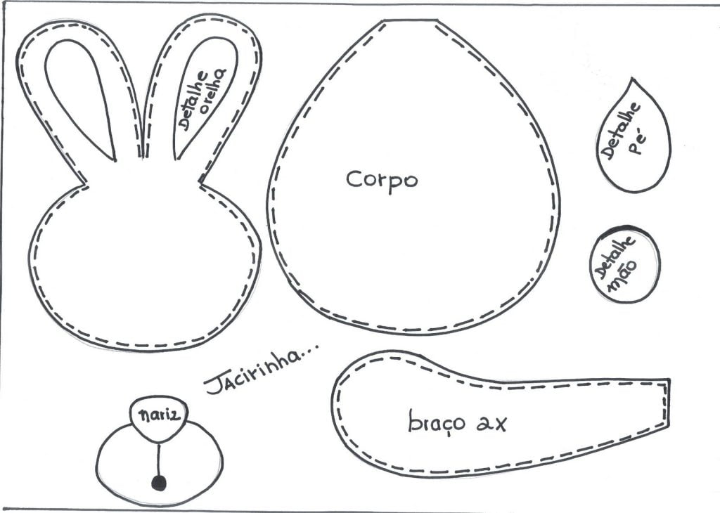 molde de coelho arte decorativa