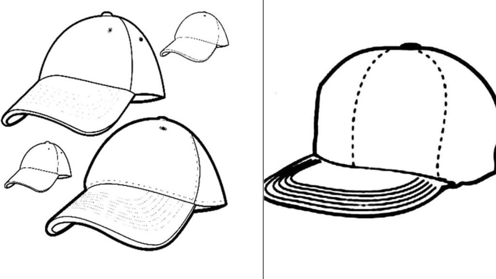 Boné para colorir e desenhos para imprimir