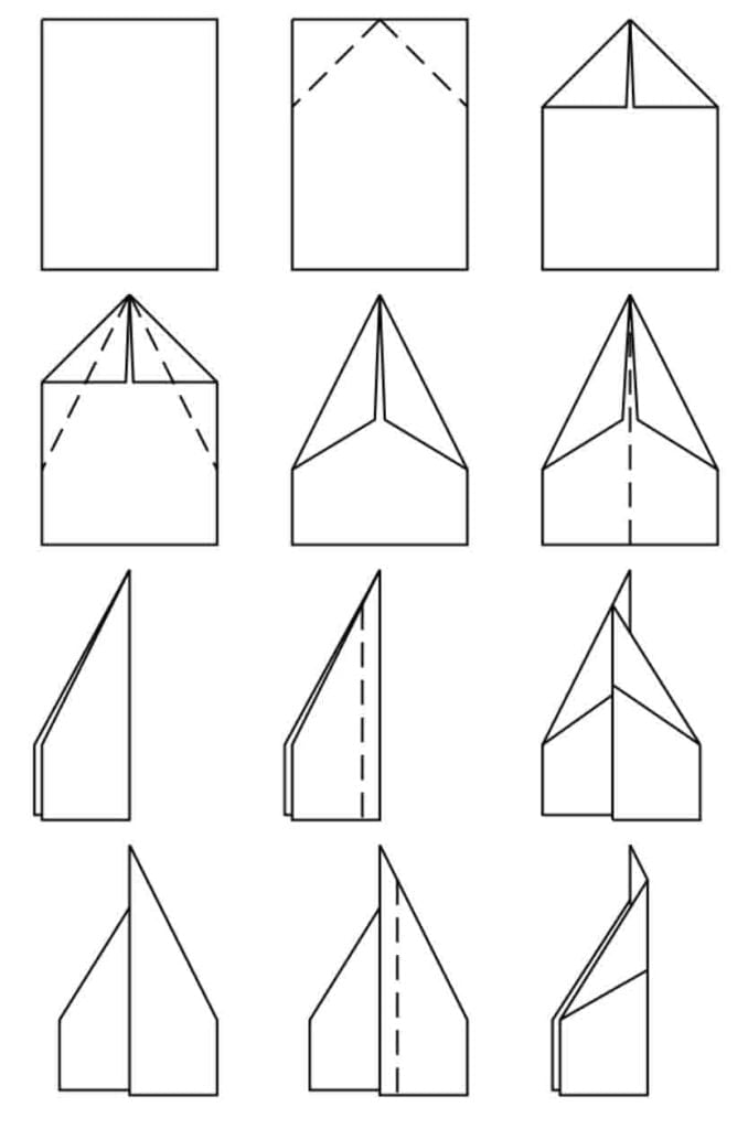 Como fazer avião de papel simples imprimir