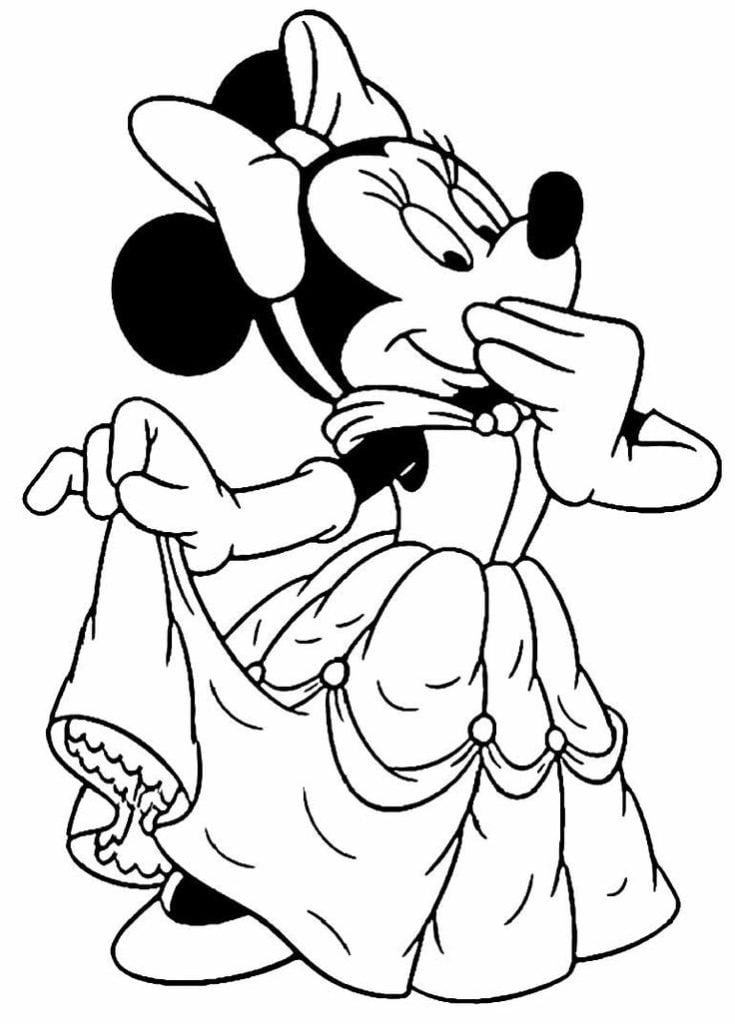 Desenhos-Disney-imprimir-minnie-de-vestido-735x1024