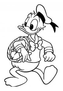 Desenhos-para-colorir-Disney-pato-donald-sorrindo